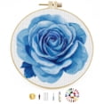 thumbnail image 1 of A Rose Easy Stamped Cross Stitch Kits for Beginners with Hoop Simple Patterns 11CT Counted Embroidery Needlepoint Crafts Arts for DIY Enthusiasts and Home Decor 26x26cm(1), 1 of 8