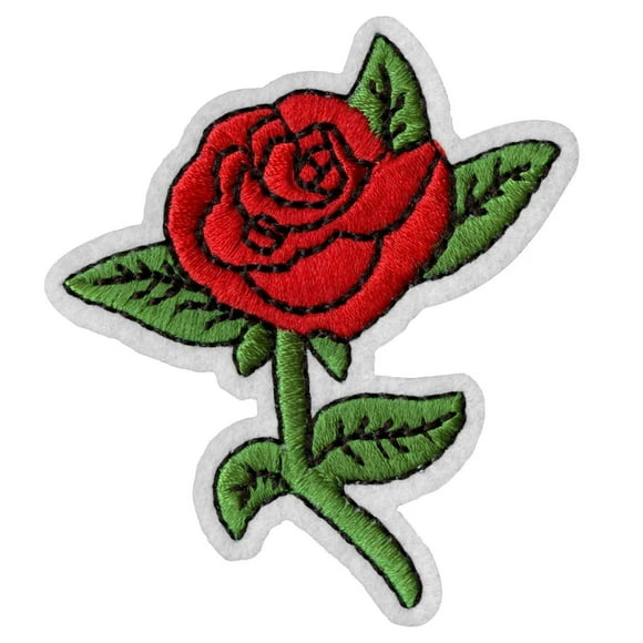 Rose Embroidered Applique Iron On Patch