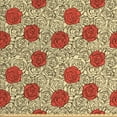 thumbnail image 1 of Rose Fabric by the Yard, Hand Painted Style Flowerbed with Romantic Blossoms in Pastel Colors, Decorative Upholstery Fabric for Chairs & Home Accents, Dark Brown Vermilion by Ambesonne, 1 of 4
