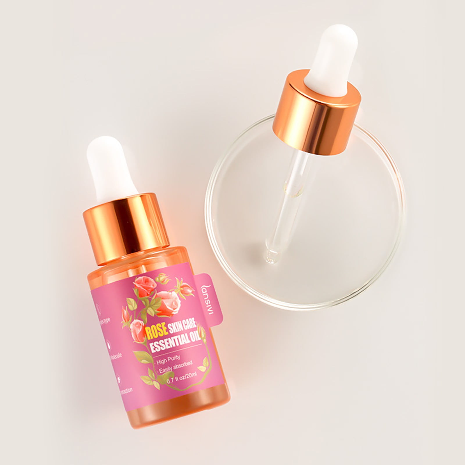 Rose Face Serum, Moisturizing Serum Rose Essence With Rose Petals