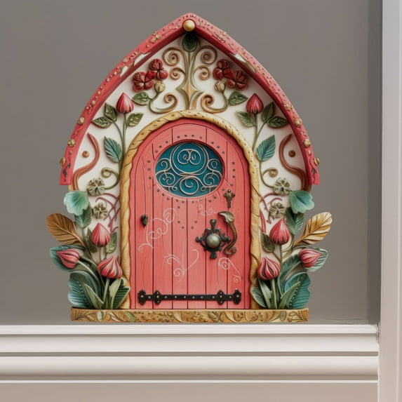Rose Fairy Door - Fairy Door 3D Wall Sticker