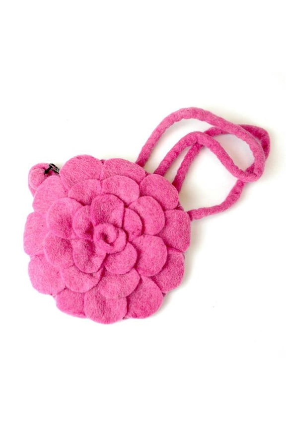 Rose Felt Purse Pink Global Groove