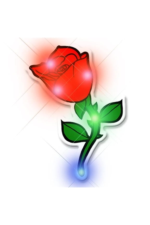 Rose Flashing Body Light Lapel Pins
