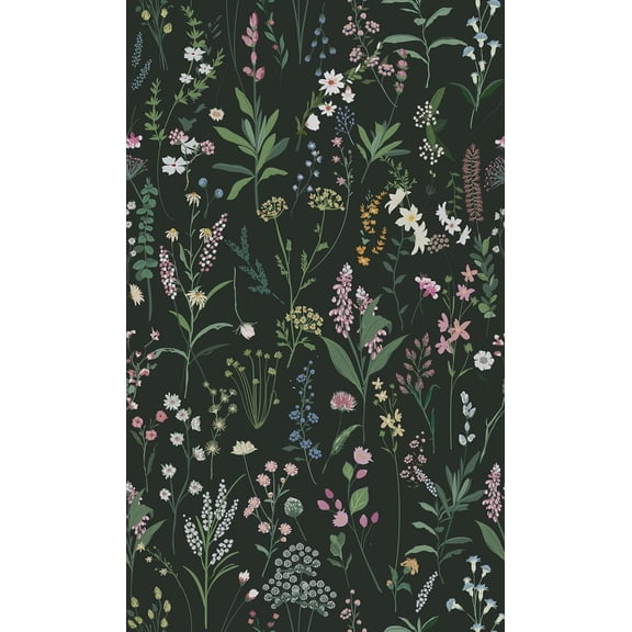 Rose Floral Drawer Liner Peel and Stick Contact Paper self Adhesive Wallpaper Removable Vinyl Decorative Shelf Drawer Liner 118 inch x17.4inch (Dark Green Floral, 118 inch x 17.4 inch)