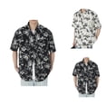 thumbnail image 1 of Rose Floral Printed Shirts for Men 2026 Summer Casual Short Sleeve Button Down Collared Shirt, 1 of 4