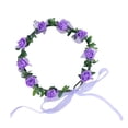 thumbnail image 1 of Rose Floral Wreath Elastic Headband Flower Headpiece Party Headwear Decors For Weddings Travel And Everyday Use, 1 of 20