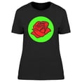 thumbnail image 1 of Rose Flower And Green Background T-Shirt Women -Image by Shutterstock, Female 3X-Large, 1 of 2