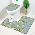 thumbnail image 1 of Rose Flower Bath Mat Set Red Fresh Florals Fields and Garden Plant Non-slip Toilet Lid Foot Rug Floor Mat Bathroom Accessory Set, 1 of 5