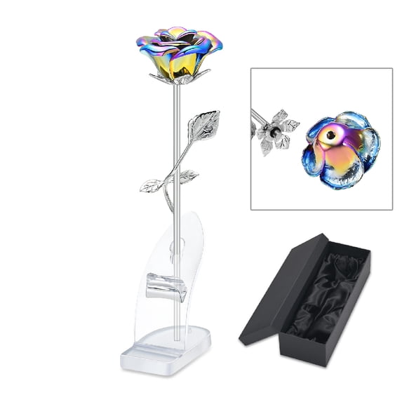 Rose Flower Beautiful Memorial Urn Ornament Keepsake Cremation Urn with Stand Box for Home Wedding Memory Funeral
