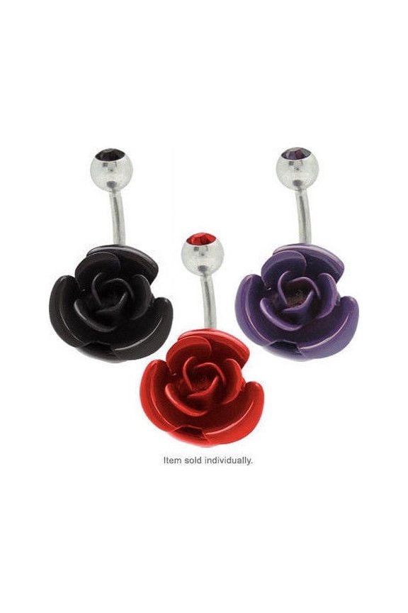 Rose Flower Belly Button Ring - BROSE