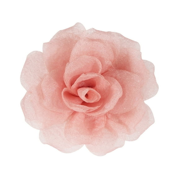 Rose Flower Brooch and Pin for Women | Salmon Brooch With Hair Clip | Lapel Pin | Hat Pin, 3.1 Inches