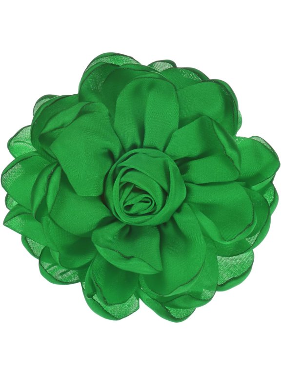 Rose Flower Brooches and Pins for Women, Lapel Dainty Satin Fabric Big Camellia Hair Flowers Clips Wedding/Parties/Clothes/Jewelry