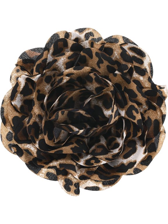 Rose Flower Brooches and Pins for Women, Lapel Dainty Satin Fabric Big Camellia Hair Flowers Clips
