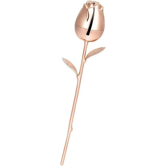 Rose Flower Cremation Urns for Ashes Memorials Urn Stainless Steel Long Stem Rose Bud Keepsake Decorative for Human/Pet