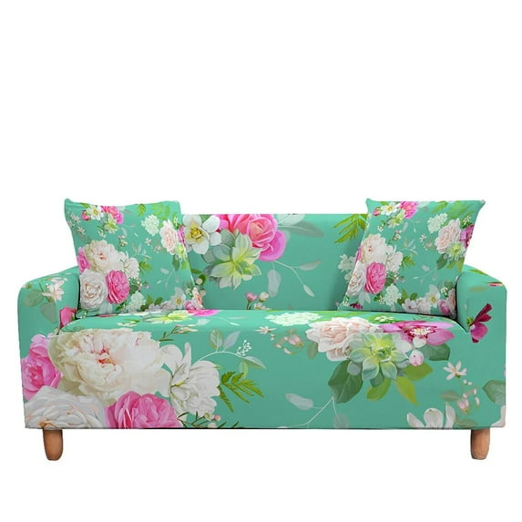 Rose Flower Elastic Sofa Cover for Living Room Butterfly Slipcover Sectional Couch Cover Corner Sofa Cover Spring Decoration