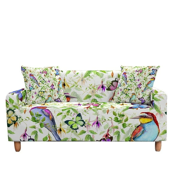 Rose Flower Elastic Sofa Cover for Living Room Butterfly Slipcover Sectional Couch Cover Corner Sofa Cover Spring Decoration