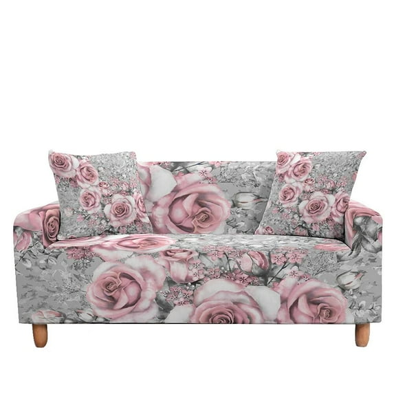 Rose Flower Elastic Sofa Cover for Living Room Butterfly Slipcover Sectional Couch Cover Corner Sofa Cover Spring Decoration