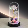 thumbnail image 1 of Rose Flower,Gifts for Women,Birthday Gift for Mom,Eternal Artificial Roses with LED Light Glass Cover, Light Up Rose in Glass Dome, Thanksgiving,Valentine's Day, 1 of 5