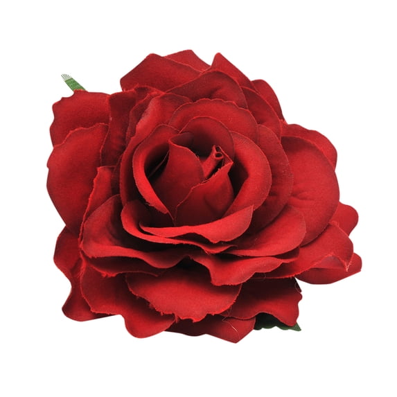 Rose Flower Hair Clips Elegant Hairpins Floral Brooches Pin Boho Hair Clip Rose Hair Accessories For Women Girls Lady Bridal, 10 cm, Red