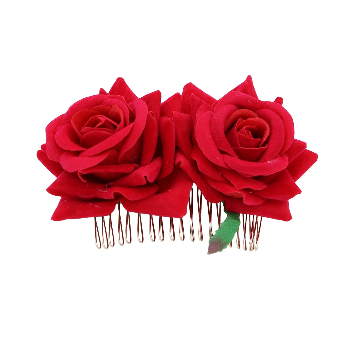 Rose Flower Hair Comb Floral Hair Accessory Headpiece for Women Girls