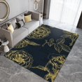 thumbnail image 1 of Rose Flower Leaves Area Rug Simple Fashionable Abstract Washable Carpet Indoor Non Slip Rugs Machine Breathable Durable Front Entrance Floor Decor 4x6 Non-slip Soft Living Room, 1 of 5