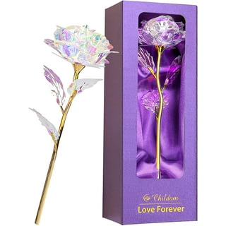 Rosnek Real Preserved Forever Roses in Gift Box, Fresh-Cut Eternity Flower,  Red, 1/7/8Pcs 