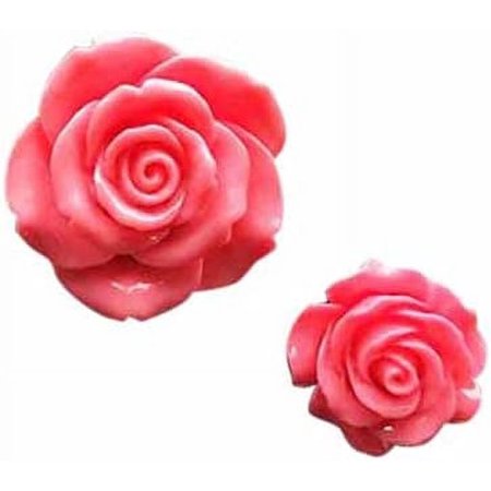 Rose Flower Pattern Car Air Vent Clips, 2PCS Charm Air Conditioning Vent Clip Diffuser Vent Accessories Decoration for Gift Vehicle Bedroom,Rose Red