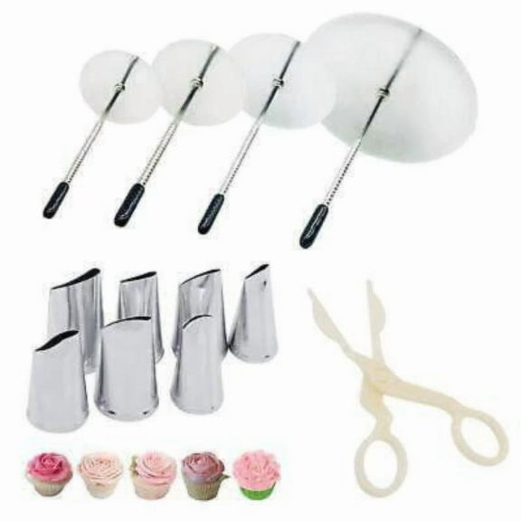 Rose Flower Piping Tips Set,Stainless Steelchrysanthemum Nozzle Cake Decorating