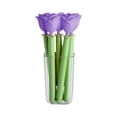 thumbnail image 1 of Rose Flower Potato Chip Clips 5 Pack with Magnetic Storage Box - Cute Kitchen Food Bag Sealers for Chips, Snacks, Pet Food - Keep Food Fresh, Organize Fridge Space, Purple, 1 of 6