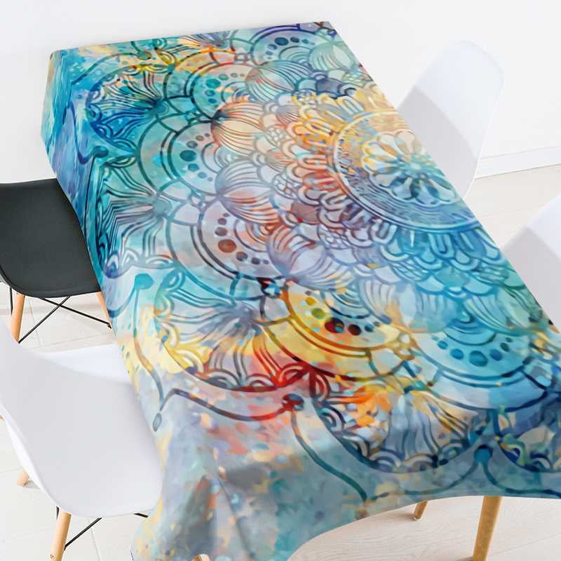 Rose Flower Printing Tablecloth for Table Wedding Decoration Waterproof
