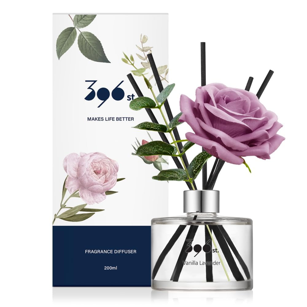 Rose Flower Reed Diffuser, Vanilla Lavender(Also Known as Garden ...