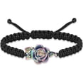 thumbnail image 1 of Rose Flower Rope Urn Bracelet Cremation Urn bracelet Keepsake Ashes for Women, 1 of 7