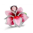 thumbnail image 1 of Rose Flower Shaped Ruby Wedding Engagement Rings, 1 of 2