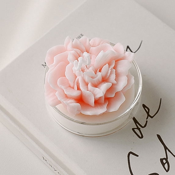 Rose Flower Shaped Scented Candle, Floral Aroma Soy Wax Handmade Decorative Candle For Mother'S Day, Birthday Gift & Meditation, Stress Relief For Bath & Yoga