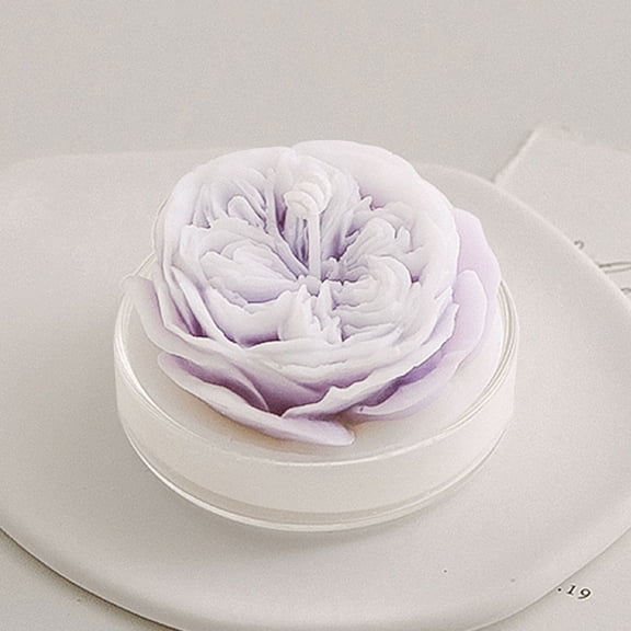 Rose Flower Shaped Scented Candle Handmade Aroma Soy Wax Decorative Candle Table Photo Prop Birthday Gift Prefect For Meditation Stress Boosting Bath Yoga Mother's Day Commencement Season