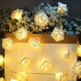 thumbnail image 1 of Rose Flower String Lights, Warm White Flower Lights 19.7ft LED Rose Flower Garland Lights for Bedroom Valentine's Day Wedding, Indoor / Outdoor Decoration Rose Floral Lights, Gardens Party Decor, 1 of 5
