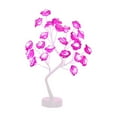 thumbnail image 1 of Rose Flower Table Lamp, Artificial Bonsai Tree Light with 24 Warm White LEDs, Battery/USB Powered Adjustable Branches for Home Office Party Decor, Safe Energy-Efficient Nightlight, Silver Grey, 1 of 2