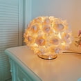 thumbnail image 1 of Rose Flower Table Lamp, Bedside Light, Wedding Decoration, Romantic Bedroom, Metal, 1-Pack, 1 of 6