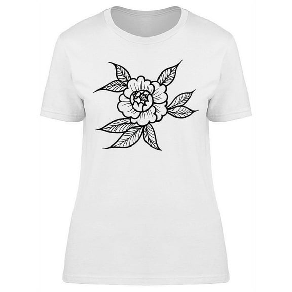 Rose Flower Tattoo Design T-Shirt Women -Image by Shutterstock, Female Small