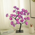 thumbnail image 1 of Rose Flower Tree Lamp with 24 Warm White LED Lights, Detachable Base Simulation Flower Light, USB Powered Multicolor Night Light for Home Bedroom Decor (P-B), 1 of 7
