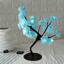 Rose Flower Tree Lamp, Led Rose Table Lamp Gift for Teens Girls Mother Home, Battery Powered, Romantic Tabletop Night Lighting for Bedroom Living Room Party Wedding Valentine's Day Desk Decor