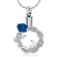 thumbnail image 1 of Rose Flower Urn Necklace for Ashes Cremation Jewelry Stainless Steel Ashes Pendant Memorial Ash Holder for Women / Mom / Sister / Wife Keepsake Gifts, 1 of 4
