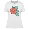 thumbnail image 1 of Rose Flower With Leaves. T-Shirt Women -Image by Shutterstock, Female Large, 1 of 2
