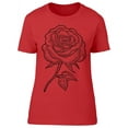 thumbnail image 1 of Rose Flower With Leaves T-Shirt Women -Image by Shutterstock, Female Medium, 1 of 2