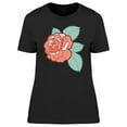 thumbnail image 1 of Rose Flower With Leaves. T-Shirt Women -Image by Shutterstock, Female XX-Large, 1 of 2