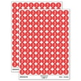 thumbnail image 1 of Rose Flower in Circle 200+ Round Stickers - Red - Matte Finish - 0.50" Size, 1 of 3