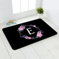 thumbnail image 1 of Rose Flowers Printed Letter Kitchen Entrance Door Mat Black Flannel Carpet Doormat Indoor Floor Mats Anti-Slip Rug, 1 of 6