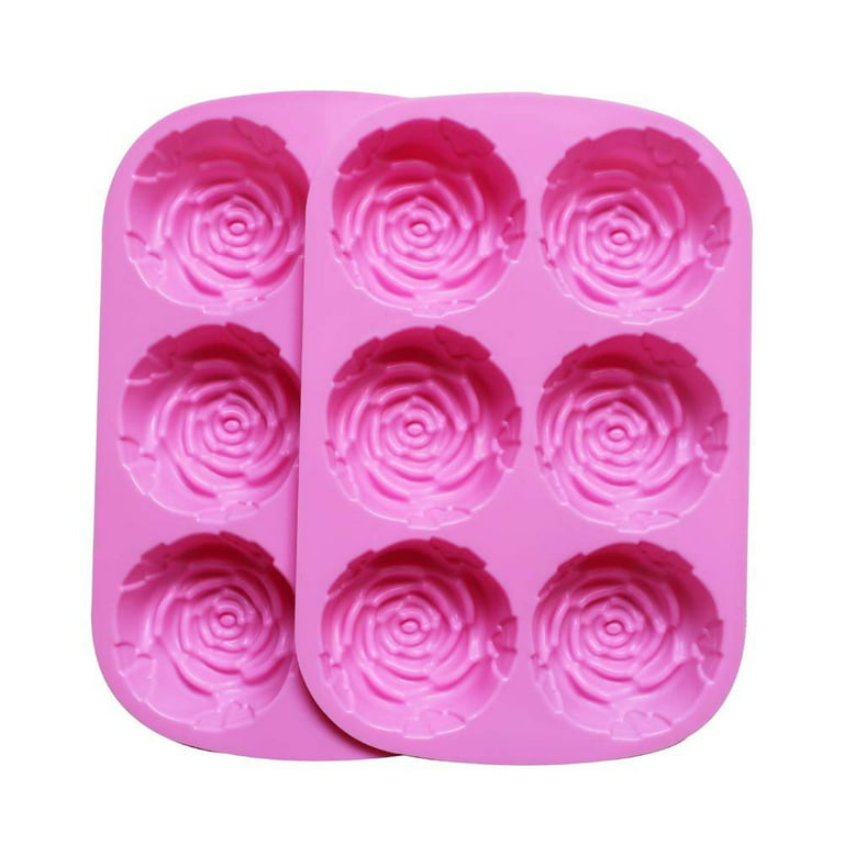 Rose Flowers Silicone Mold DIY Baking Tool, Handmade Soap Candy Fondant  Mold, 3D Flower Silicone Cake Chocolate Fondant Mold, Pink 