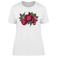 thumbnail image 1 of Rose Flowers With Leaves T-Shirt Women -Image by Shutterstock, Female Large, 1 of 2