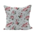 thumbnail image 1 of Rose Fluffy Throw Pillow Cushion Cover, Blooming English Rose Watercolor Painting Style Garden Shabby Form Wild Flowers, Decorative Square Pillow Case, 40" x 40", Reseda Green Pink, by Ambesonne, 1 of 5